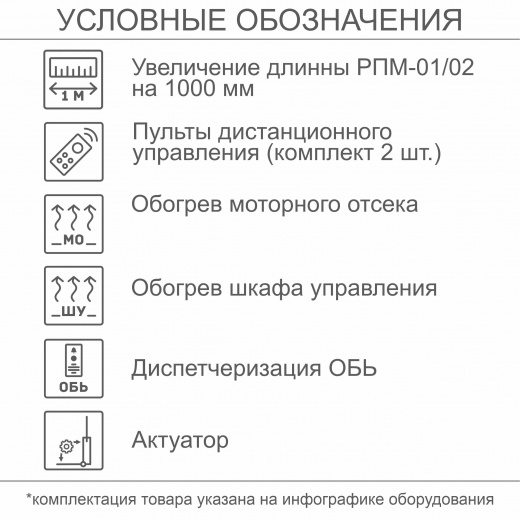 Наклонный подъемник для инвалидов по ГОСТ РПМ-02, с увеличеной длиной на 1000 мм , с пультами дистанционного управления для ПМ (комплект 2 шт.), с обогревом моторного отсека (для регионов с холодным климатом), с обогревом шкафа управления, c актуатором